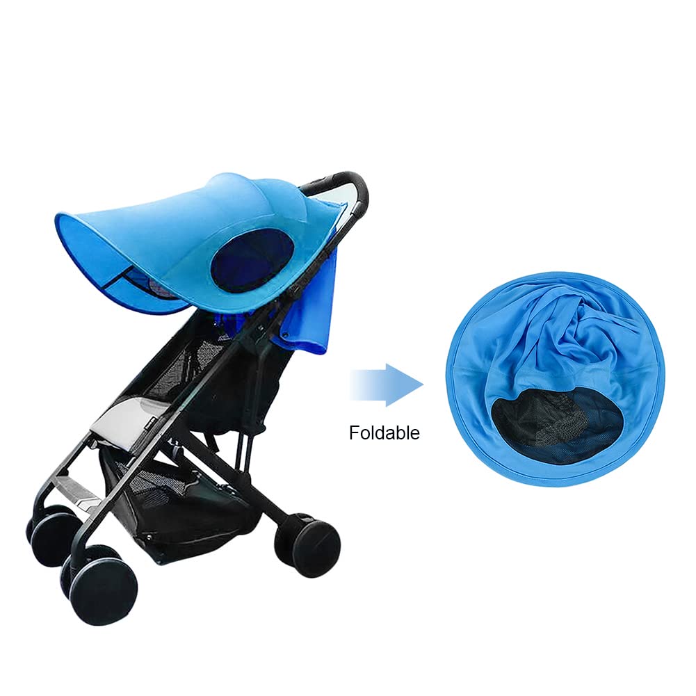 Baby Stroller Sun Shade Sun Rain Shade Blackout Blind Canopy Cover