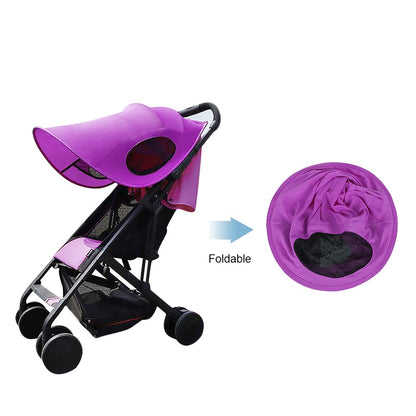 Baby Stroller Sun Shade Sun Rain Shade Blackout Blind Canopy Cover