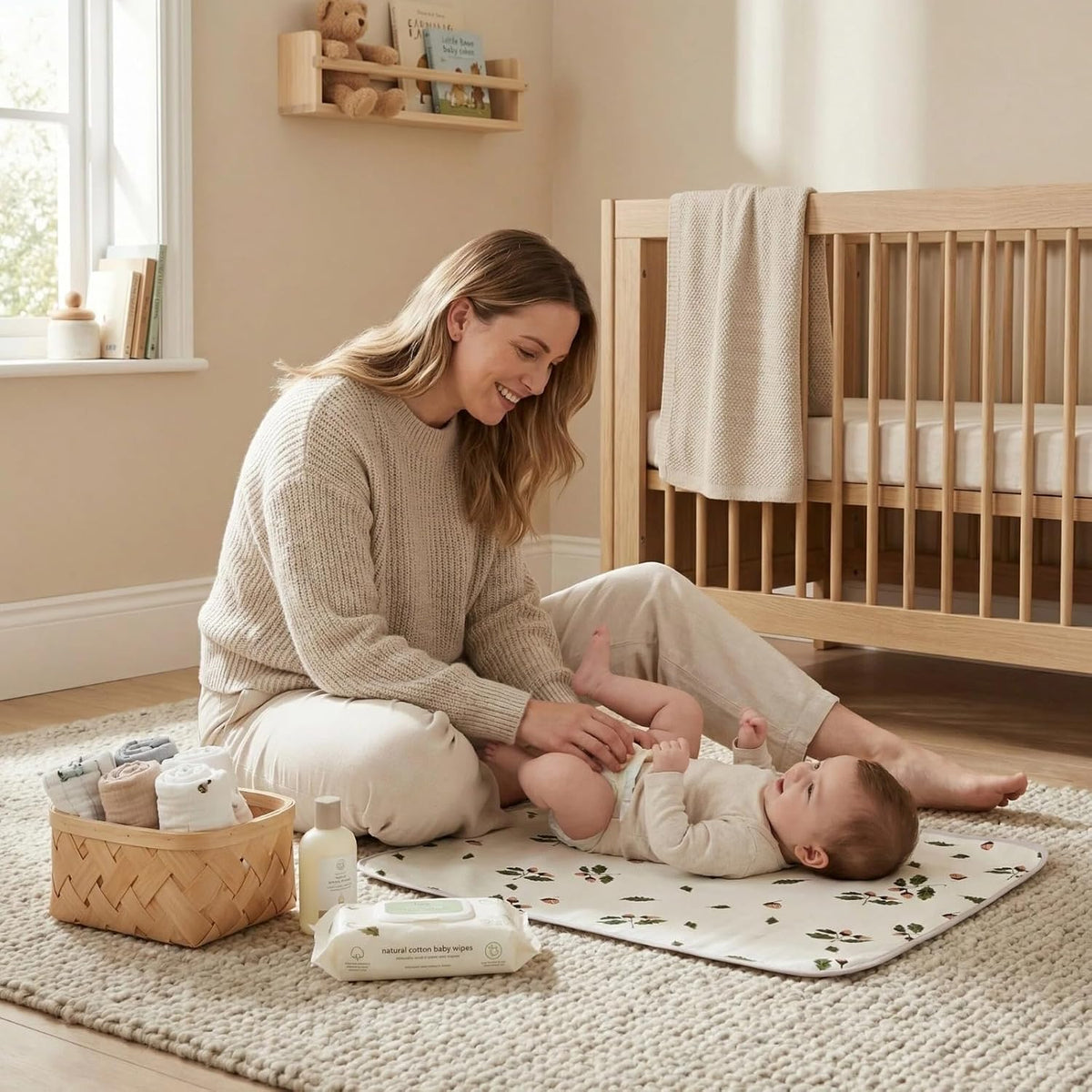 Baby Diaper Changing Pad,Large Waterproof Portable Changing Mat,19.7"x25.6"