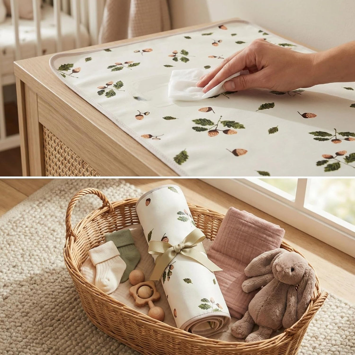 Baby Diaper Changing Pad,Large Waterproof Portable Changing Mat,19.7"x25.6"