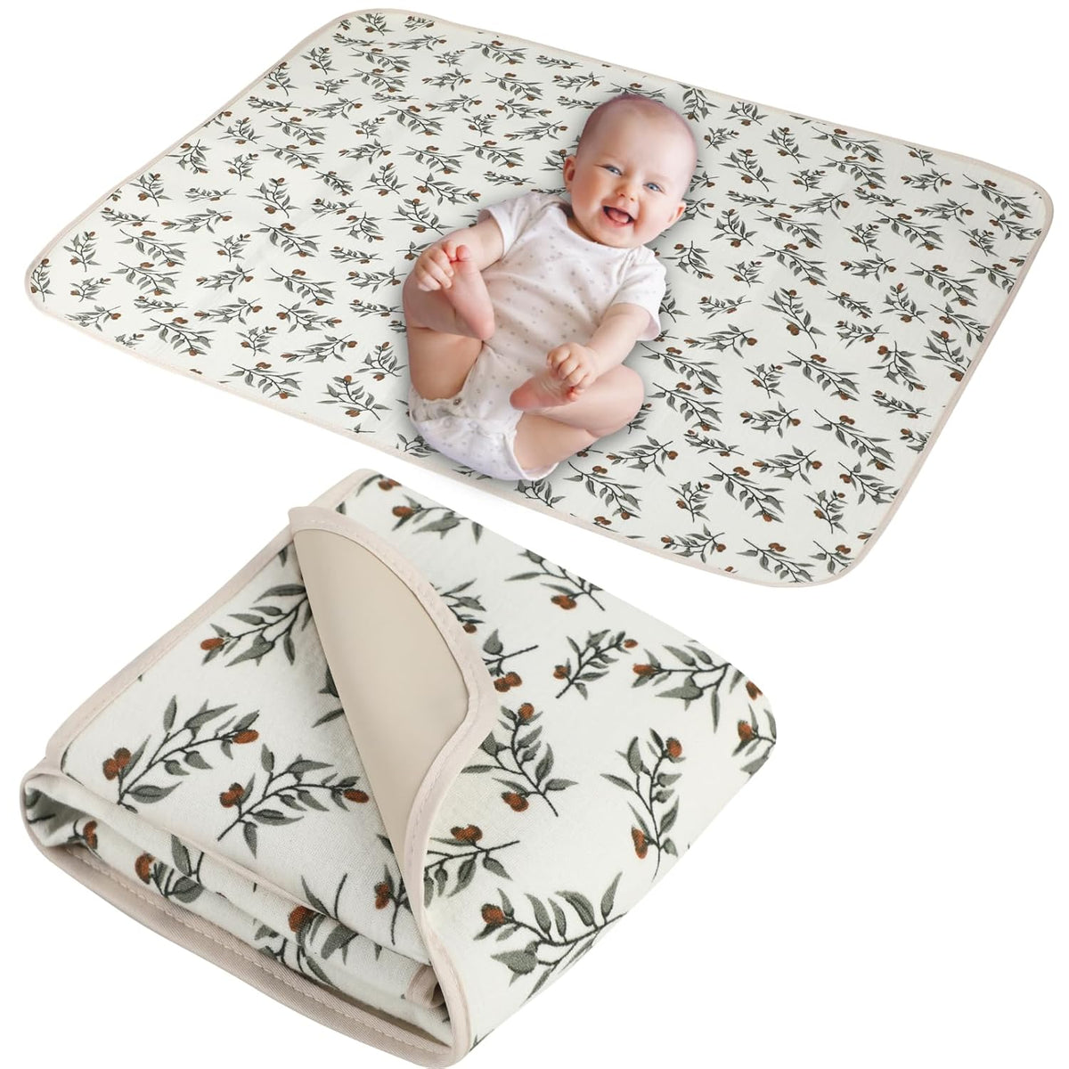 Baby Diaper Changing Pad,Large Waterproof Portable Changing Mat,19.7"x25.6"