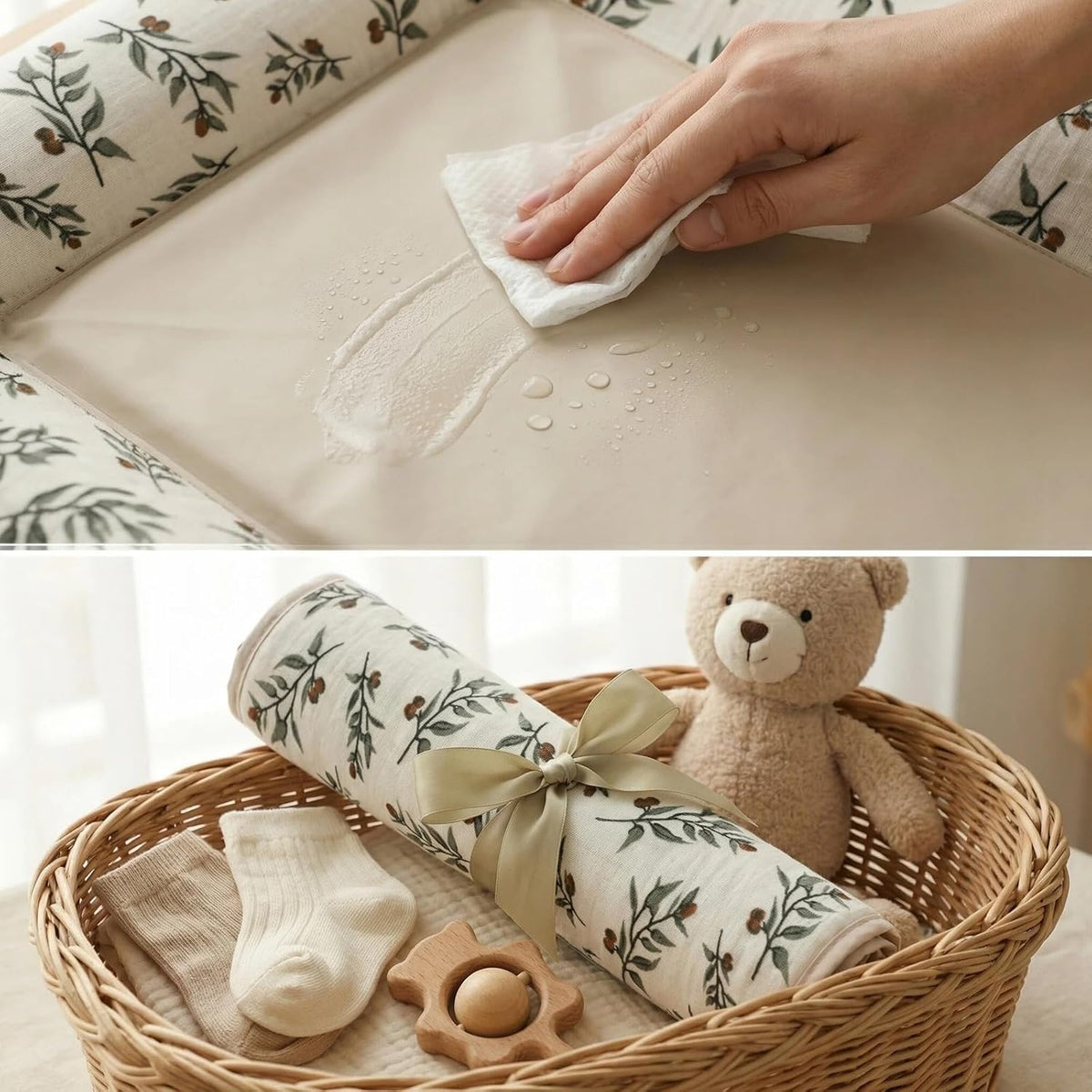 Baby Diaper Changing Pad,Large Waterproof Portable Changing Mat,19.7"x25.6"