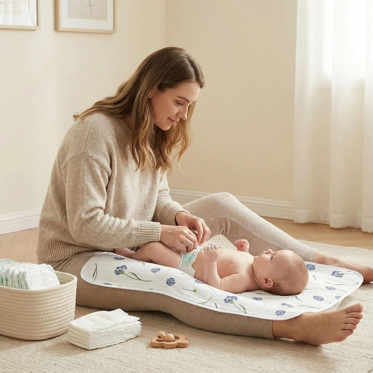 Baby Diaper Changing Pad,Large Waterproof Portable Changing Mat,19.7"x25.6"