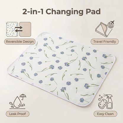 Baby Diaper Changing Pad,Large Waterproof Portable Changing Mat,19.7"x25.6"