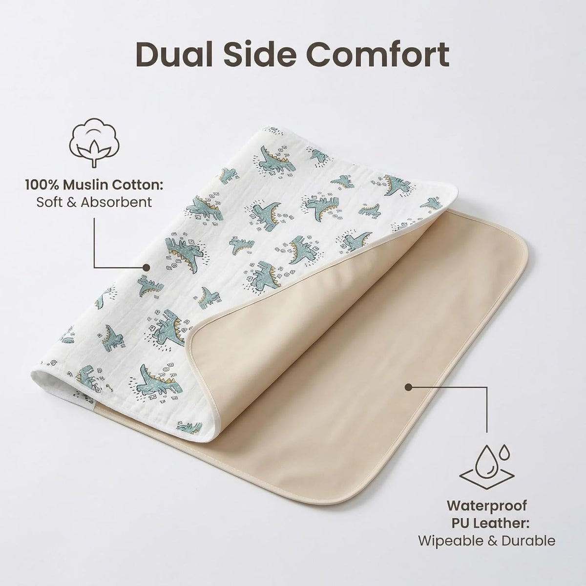 Baby Diaper Changing Pad,Large Waterproof Portable Changing Mat,19.7"x25.6"