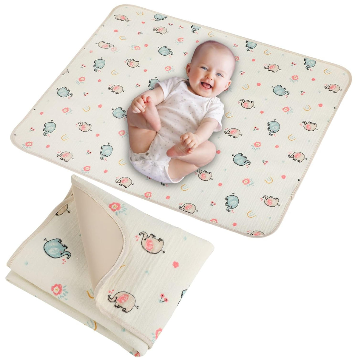 Baby Diaper Changing Pad,Large Waterproof Portable Changing Mat,19.7"x25.6"