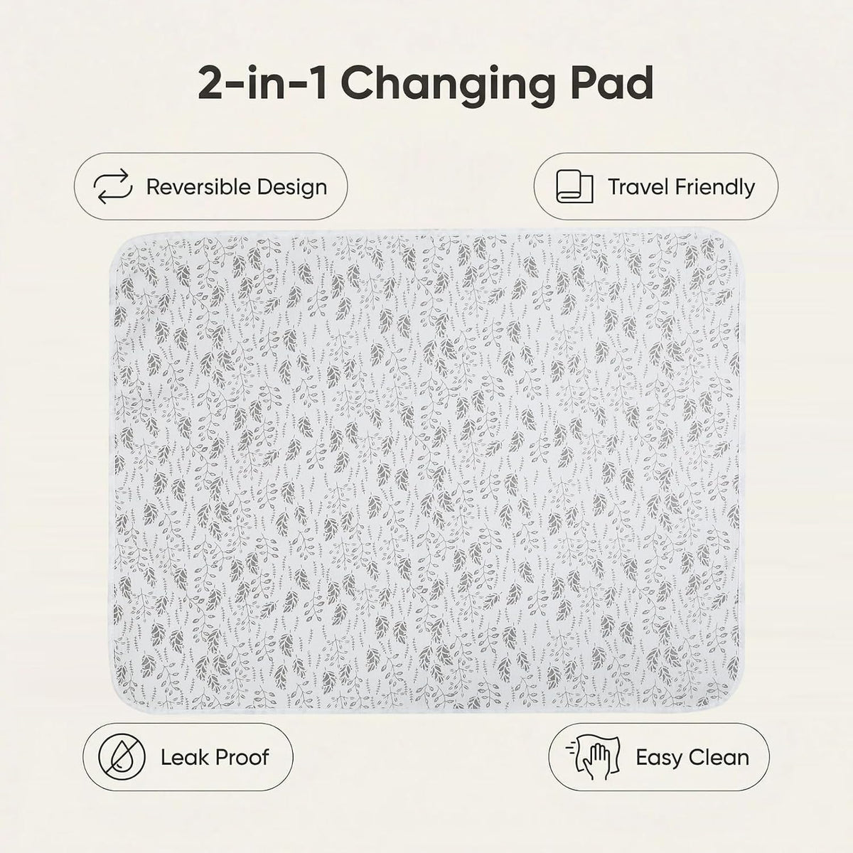 Baby Diaper Changing Pad,Large Waterproof Portable Changing Mat,19.7"x25.6"
