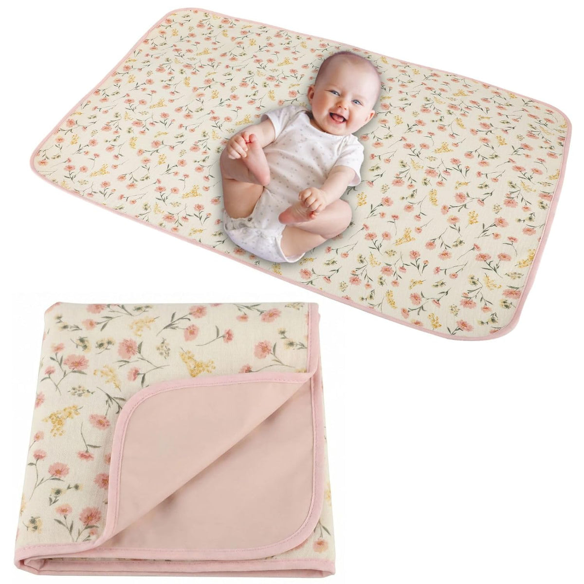 Baby Diaper Changing Pad,Large Waterproof Portable Changing Mat,19.7"x25.6"