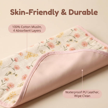 Baby Diaper Changing Pad,Large Waterproof Portable Changing Mat,19.7"x25.6"