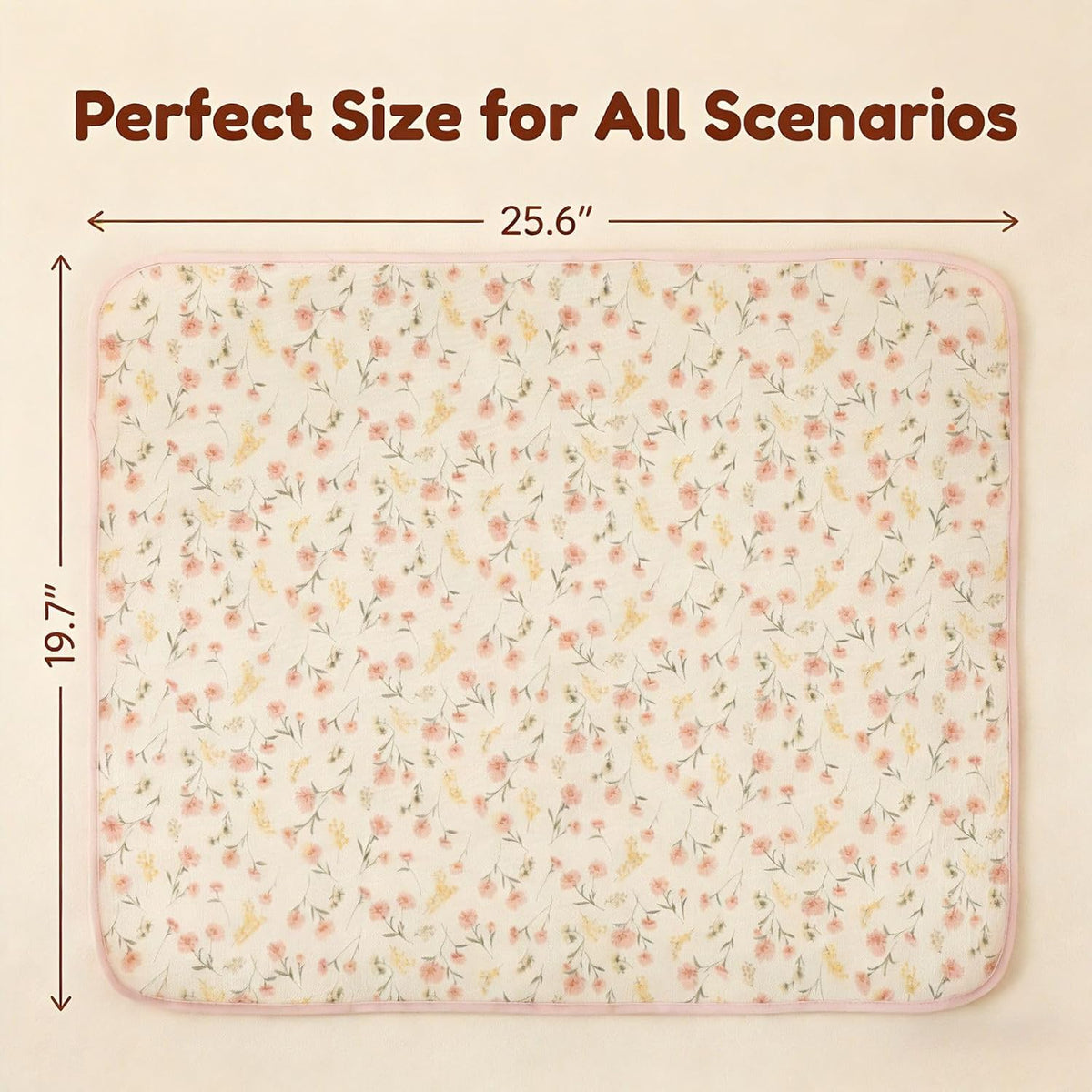 Baby Diaper Changing Pad,Large Waterproof Portable Changing Mat,19.7"x25.6"