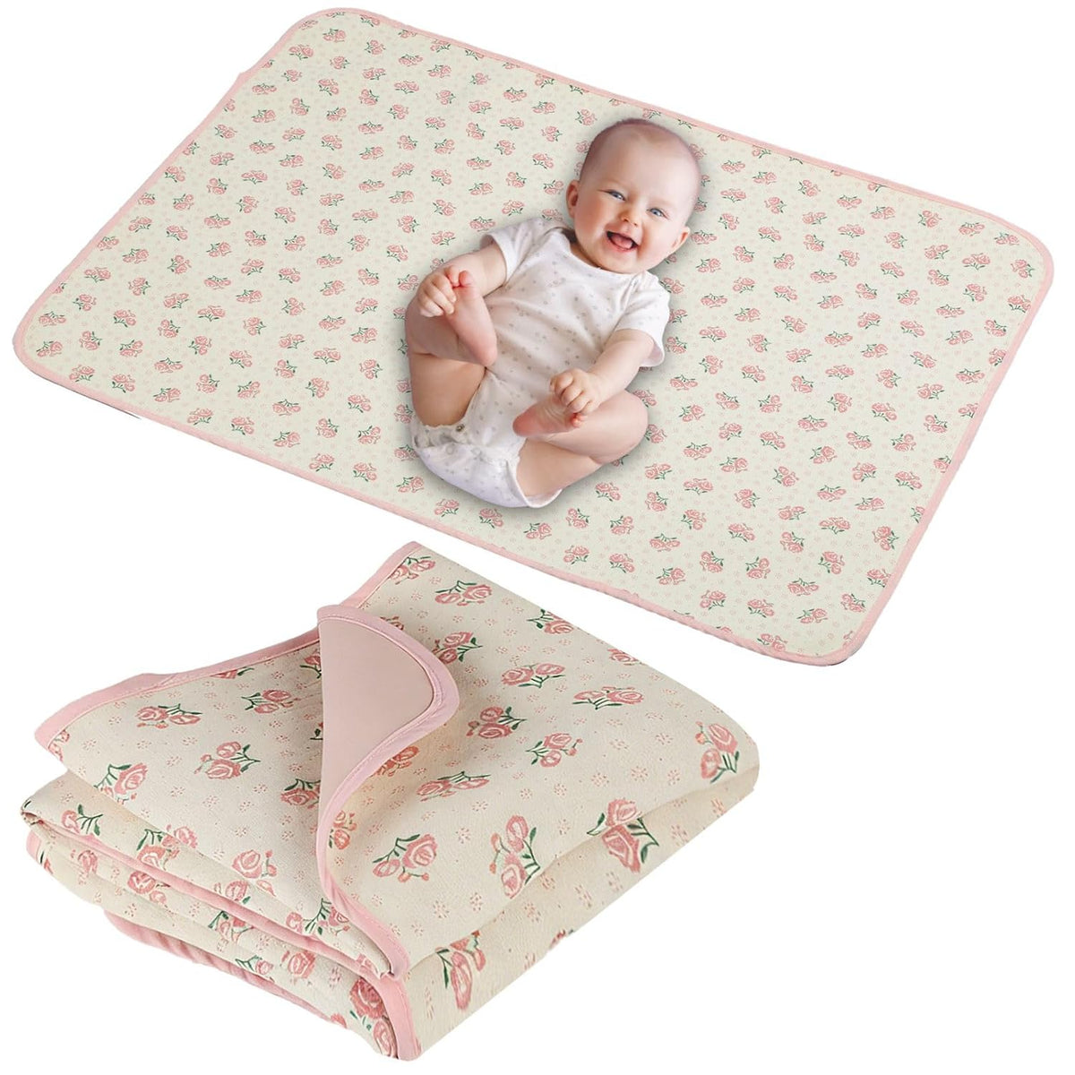 Baby Diaper Changing Pad,Large Waterproof Portable Changing Mat,19.7"x25.6"