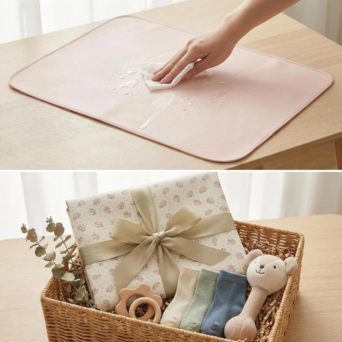 Baby Diaper Changing Pad,Large Waterproof Portable Changing Mat,19.7"x25.6"