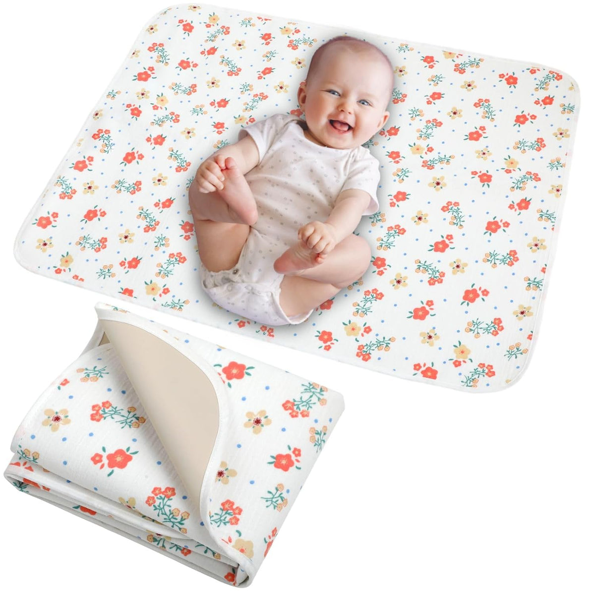 Baby Diaper Changing Pad,Large Waterproof Portable Changing Mat,19.7"x25.6"