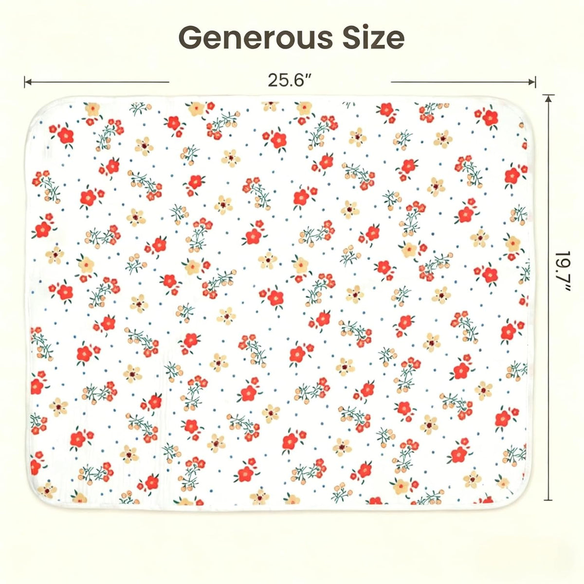 Baby Diaper Changing Pad,Large Waterproof Portable Changing Mat,19.7"x25.6"