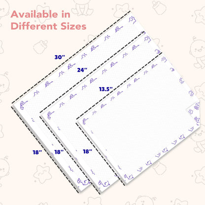 Disposable Baby Changing Pad Liners 18"x30" – 50 Pack, Soft, Waterproof & Ultra Absorbent for Mess-Free Diaper Changes