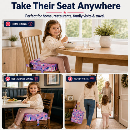 Toddler Booster Seat for Dining Table, Booster Cushion for Kitchen Chair