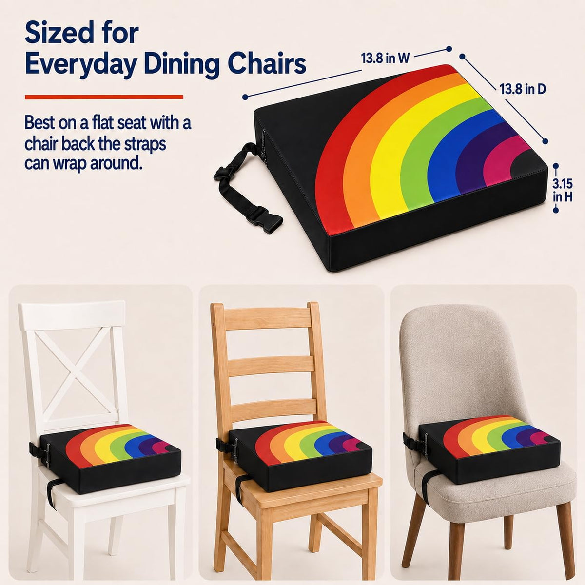 Toddler Booster Seat for Dining Table, Booster Cushion for Kitchen Chair