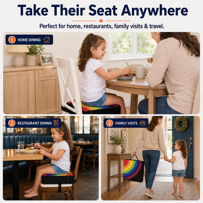 Toddler Booster Seat for Dining Table, Booster Cushion for Kitchen Chair
