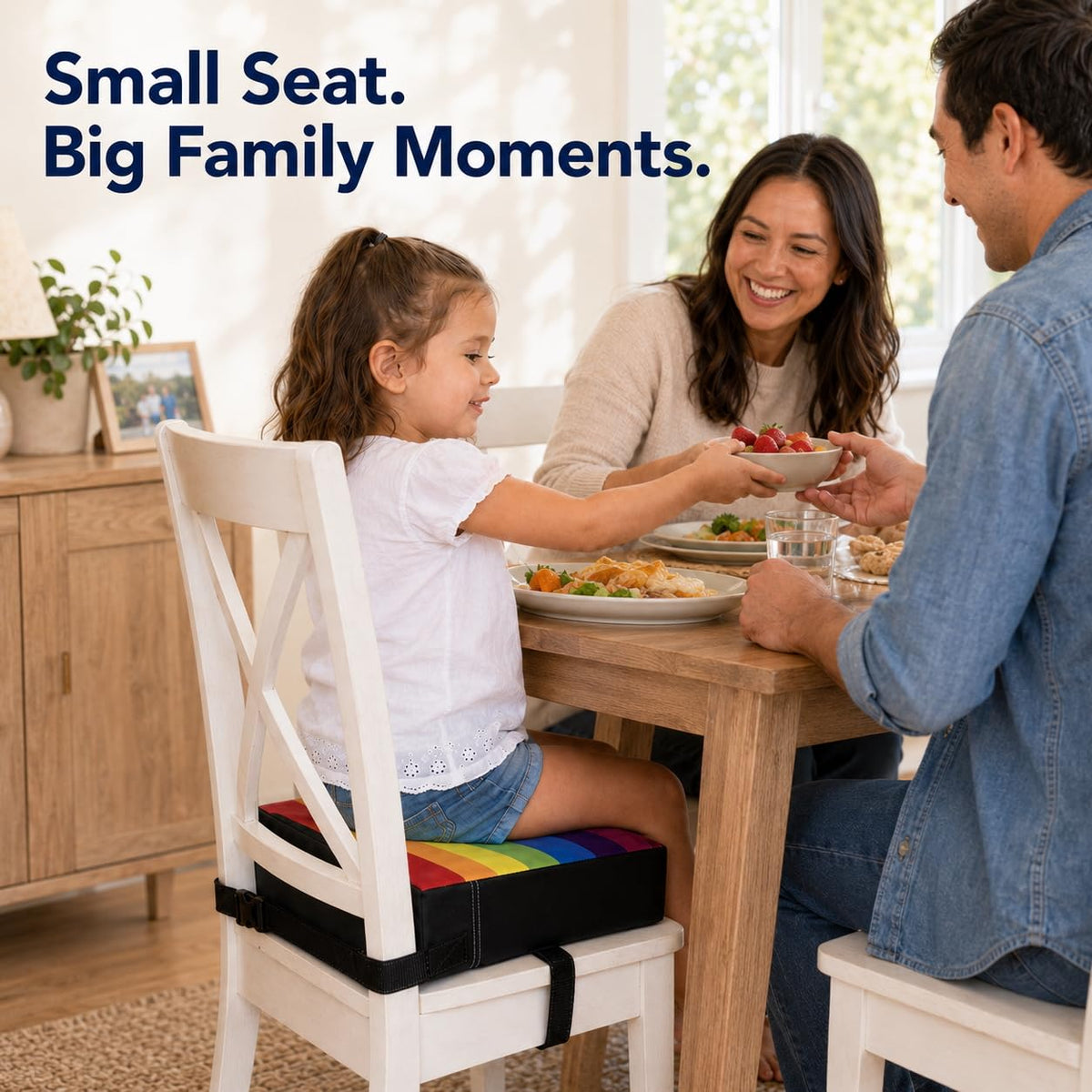 Toddler Booster Seat for Dining Table, Booster Cushion for Kitchen Chair
