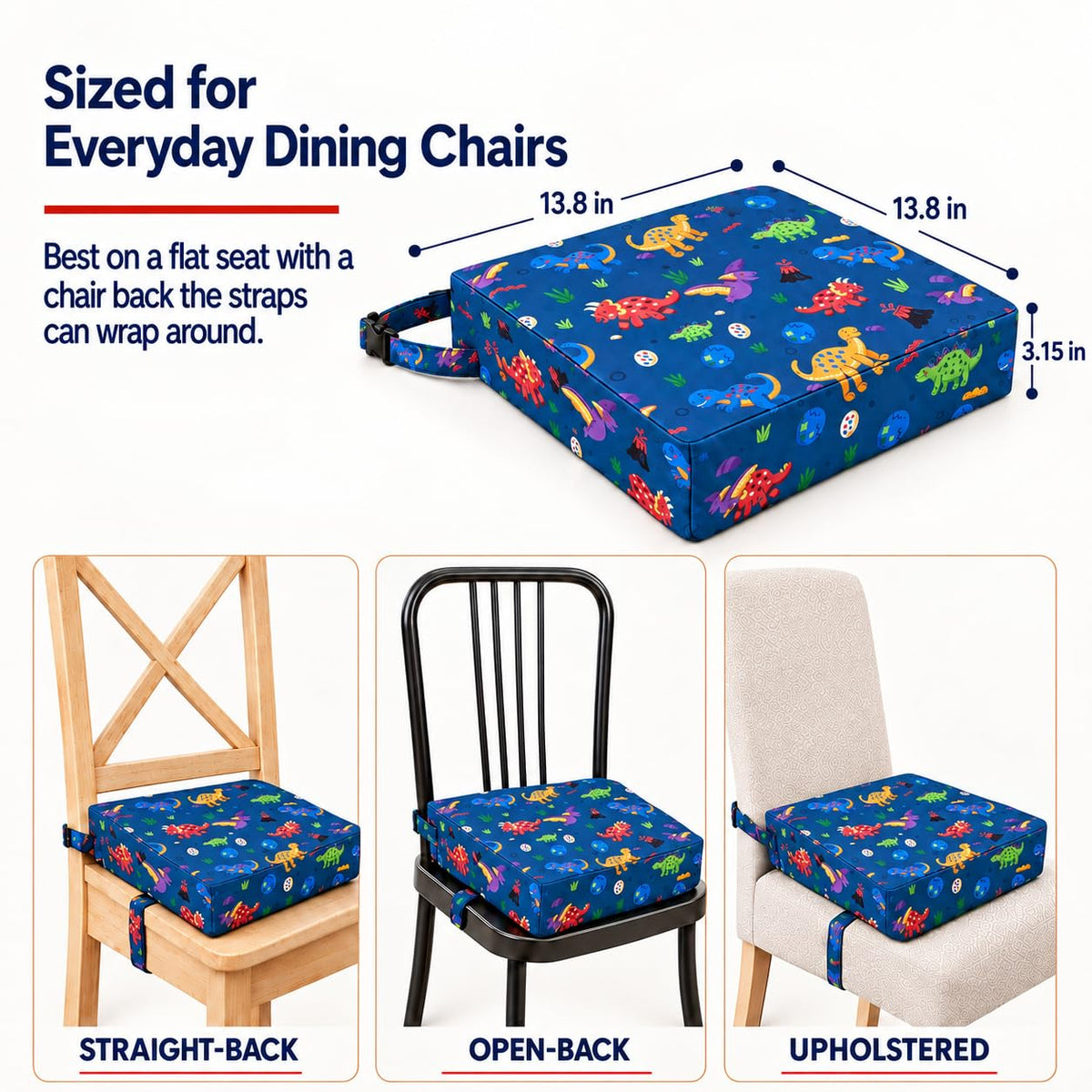 Toddler Booster Seat for Dining Table, Booster Cushion for Kitchen Chair