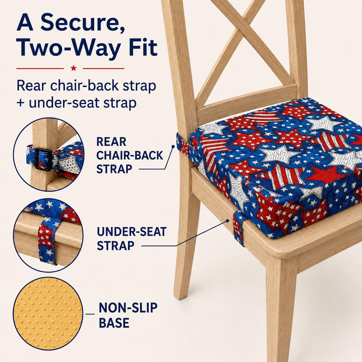 Toddler Booster Seat for Dining Table, Booster Cushion for Kitchen Chair