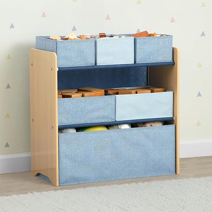 Delta Children - GapKids 6 Bin Toy Organizer - Greenguard Gold Certified, Indigo Blue