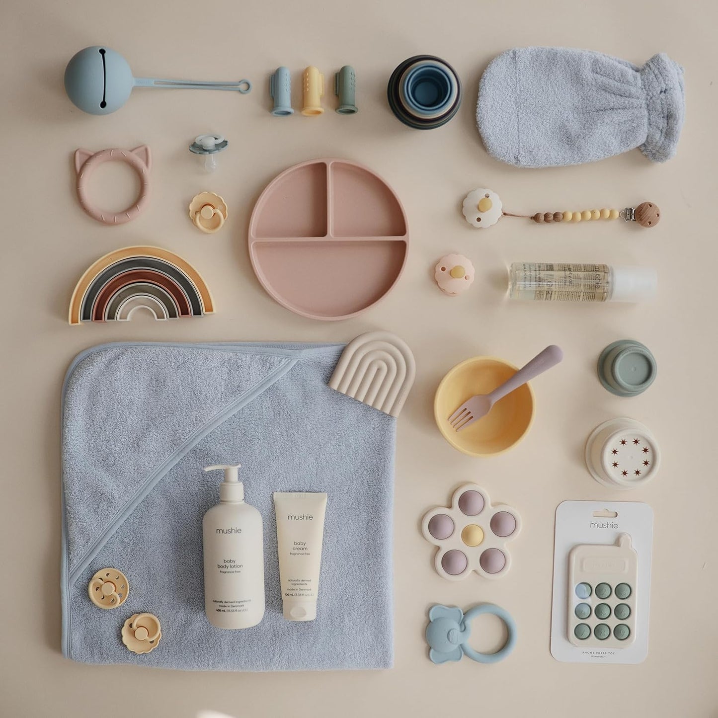 mushie Silicone Suction Plate | BPA-Free Non-Slip Design (Soft Lilac)