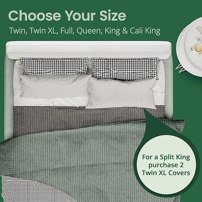 SafeRest Waterproof Queen Size Mattress Protector - Viscose Derived from Bamboo - Fitted with Stretchable Pockets - Machine Washable Viscose Blend Mattress Cover for Bed