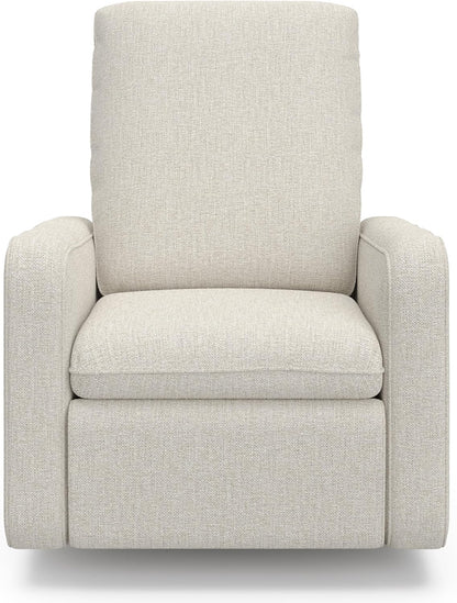 Graco Teddi Power Recliner Swivel Glider, Electronic Power Recline, Oeko-TEX 100 Certified, USB-A & USB-C Charger, Premium Cushioning & Comfort – (Ivory Basketweave)