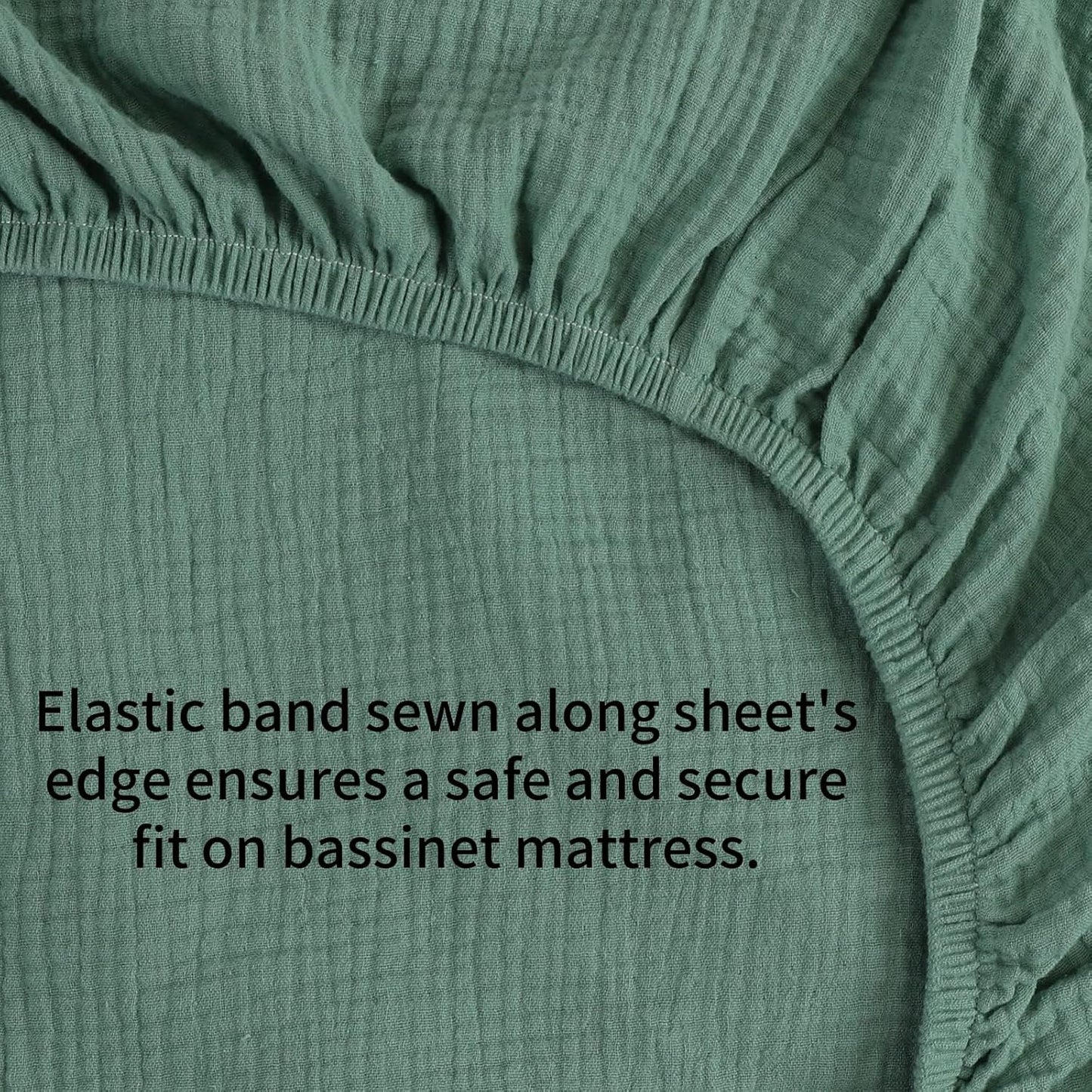 Onacosht Muslin Bassinet Sheets 33" x 19" Compatible with Mika Micky, KoolaBaby (3 in 1), BabyBond, HARPPA and RICUTON Bedside Bassinet, 2 Pack for Baby Boy and Girl, Natural and Rainbow