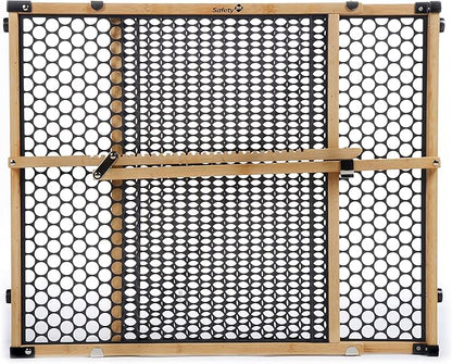 Safety 1st Bamboo Baby Gate for Doorways, No Drill Easy Install, Dog Gates, Fits 28"-42", 24" High, Bamboo and Black