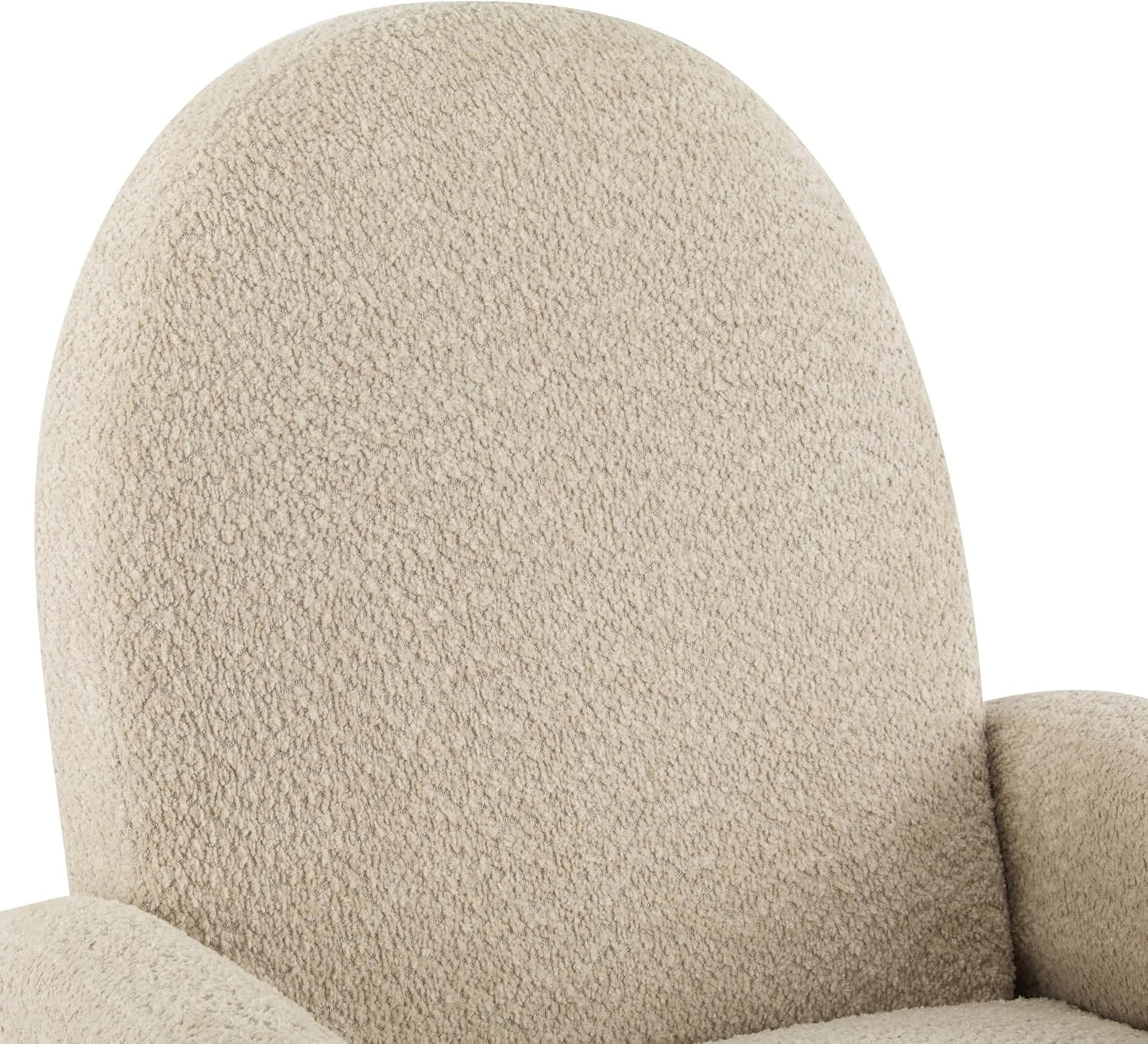 GDFStudio Swivel Glider Recliner Chair Nursery Rocker Recliner Chair with Boucle Upholstered High Back Single Seat Sofa Chair with Deep Seat Manual Nursing Reclining for Living Room, Light Green