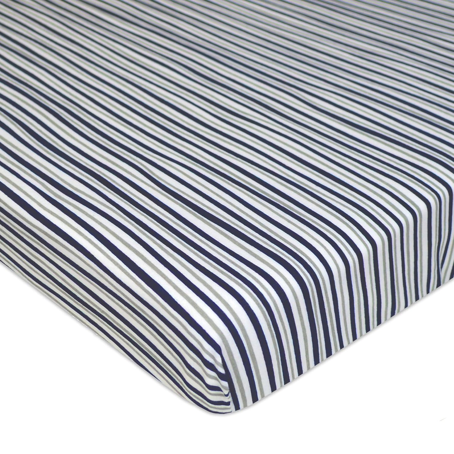 American Baby Company 2 Pack 100% Natural Cotton Fitted Pack and Play Sheets 39" x 27" - Soft & Breathable Pack N Play Sheets for Playard & Mini Crib Mattress, Pink Stars/Zigzag, for Boys & Girls