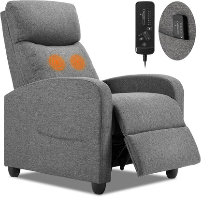 Sweetcrispy Recliner Chair, 360 Swivel Rocker Chair for Adults, Glider Rocker Recliners, Nursery Chairs for Living Room, High Back, Upholstered Deep Seat, Classical Brown
