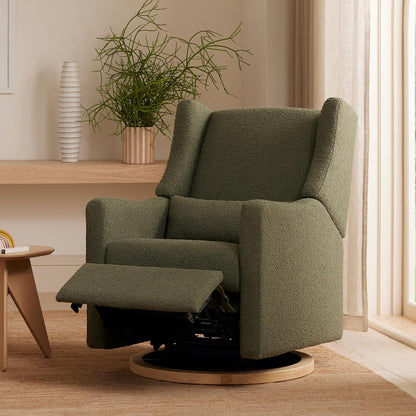 Kiwi Glider Recliner w/Electronic Control and USB | in Almond Teddy Loop w/Light Wood Base, Greenguard Gold Certified