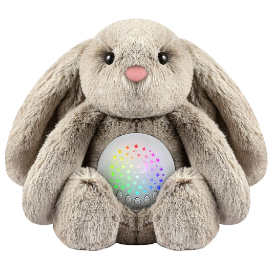 BEREST A13 White Noise Machine & Baby Sleep Soother with 15 Soothing Sounds & Projector Night Light Music Box, Cry Sensor, Rechargeable, Portable for Newborns, Toddlers, Attaches to Crib