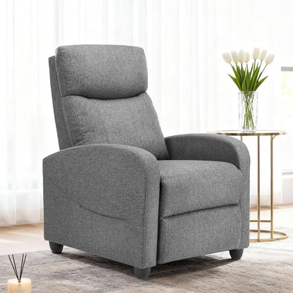 Sweetcrispy Recliner Chair, 360 Swivel Rocker Chair for Adults, Glider Rocker Recliners, Nursery Chairs for Living Room, High Back, Upholstered Deep Seat, Classical Brown