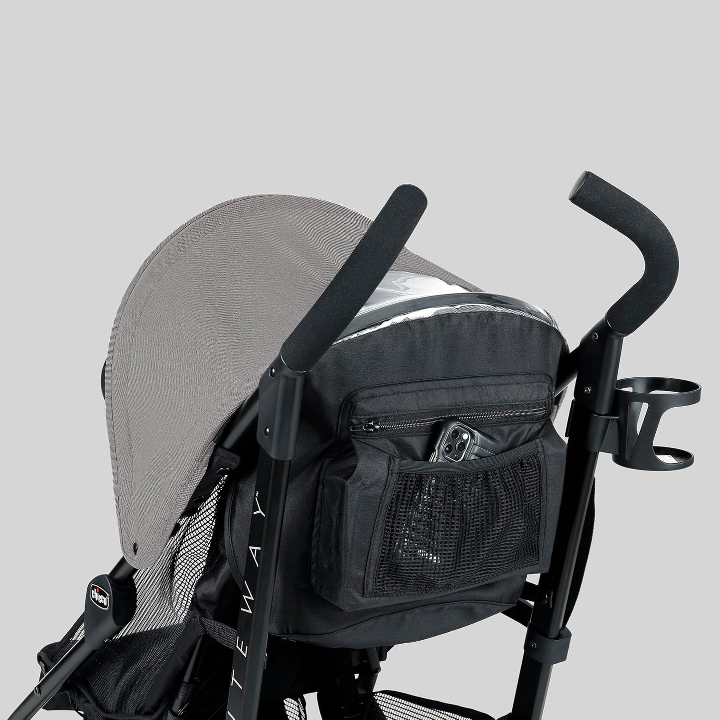 Chicco Liteway Stroller, Compact Fold Baby Stroller with Canopy, Lightweight Aluminum Frame Umbrella Stroller, for Use with Babies and Toddlers up to 40 lbs, Dune/Brown