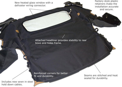 Sierra Auto Tops Convertible Top Replacement for Toyota MR2 Spyder 2000-2007, Stayfast Canvas, Beige