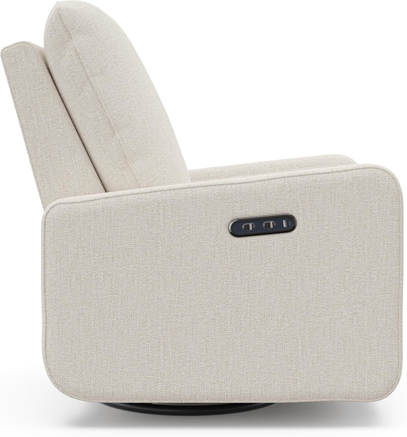 Graco Teddi Power Recliner Swivel Glider, Electronic Power Recline, Oeko-TEX 100 Certified, USB-A & USB-C Charger, Premium Cushioning & Comfort – (Ivory Basketweave)