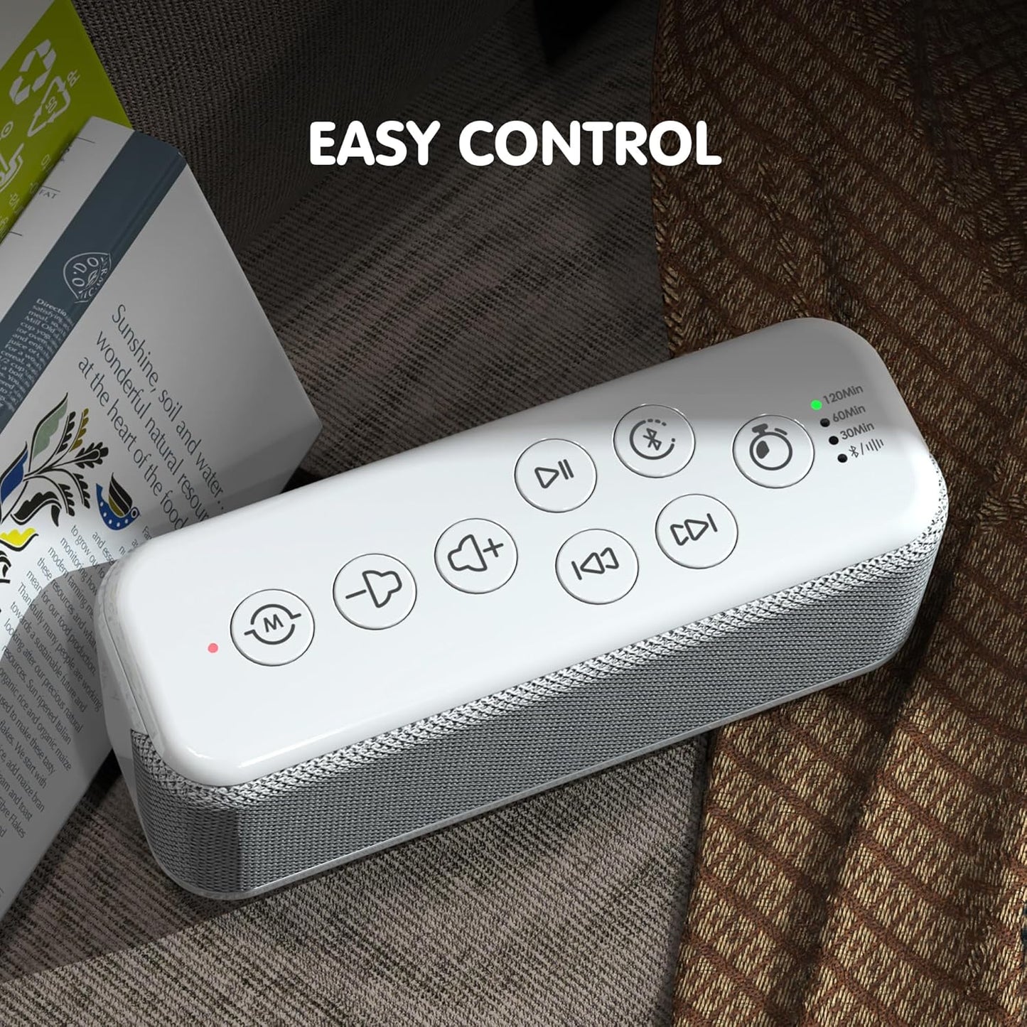OnLyee White Noise Machine for Office Privacy, USB Rechargeable Sound Machine with 42 Non-Looping Sounds, Auto-Off Timer for Focus, Sleep and Travel