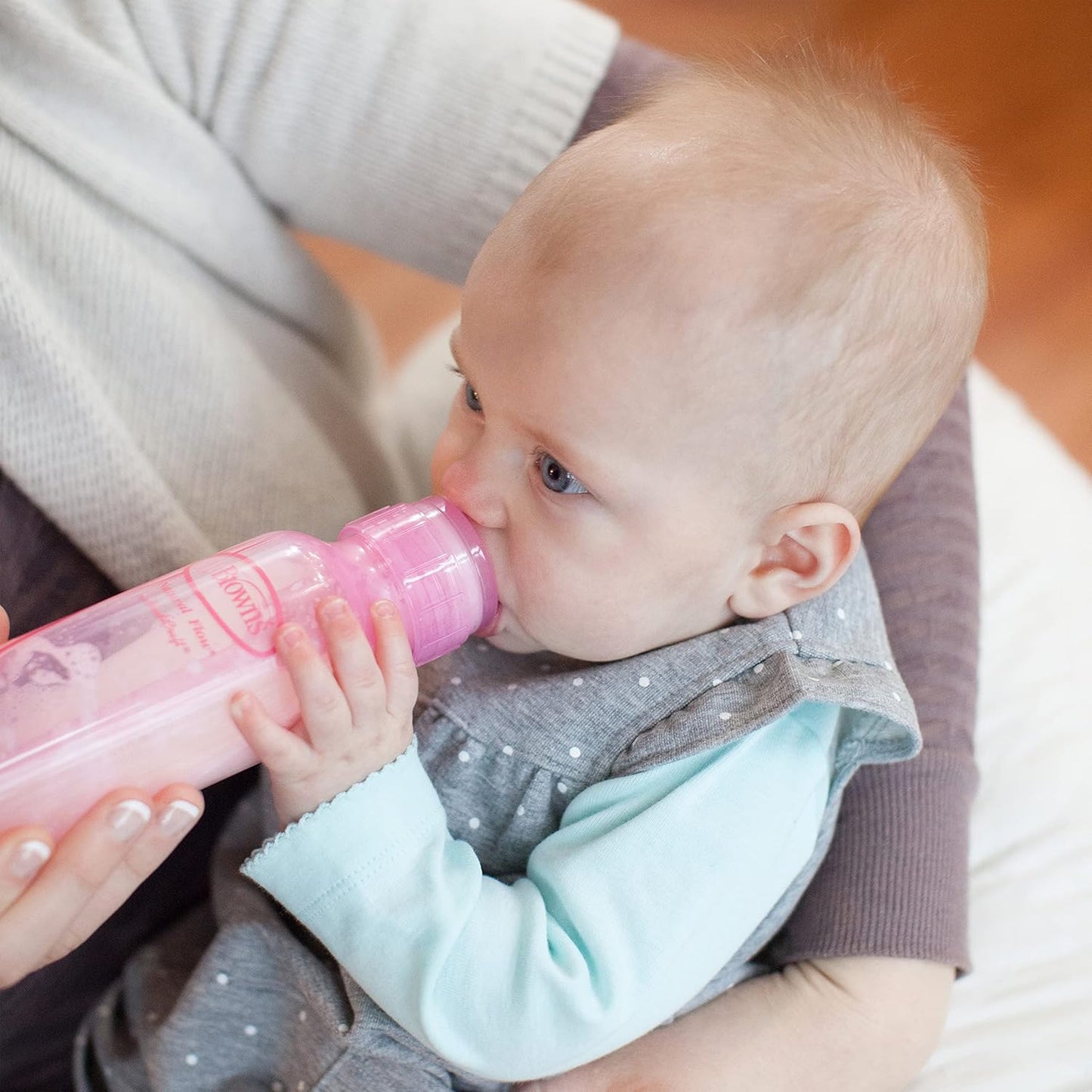 Dr. Brown’s Anti-Colic Options+ Narrow Baby Bottles, 0m+ Level 1 Nipple - Baby Bottle to Reduce Colic (3 Pack), Purple 8 oz