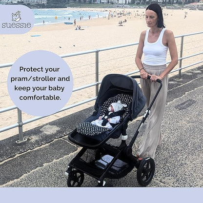 Suessie Stroller Liner - Universal and Reversible Seat Insert, Black Dots