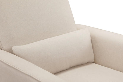 daVinci Olive 360° Swivel Glider Chair w/ Storage Ottoman - Water & Stain Resistant Rocking Glider - GREENGUARD Gold & FSC Certified, Versatile Rocking Chair for Nursery & Living Room, Polyester Cream