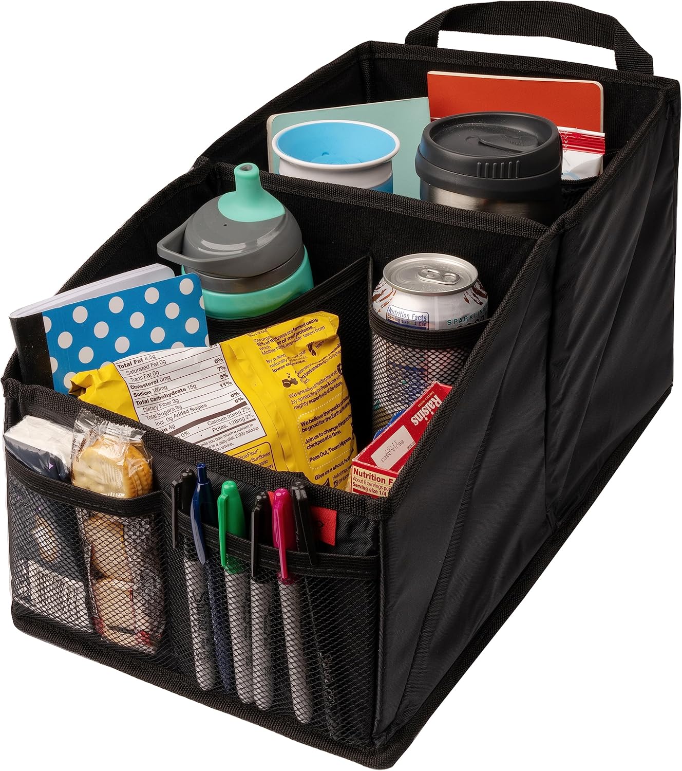 Lusso Gear Car Seat Organizer for Front or Backseat - Great for Adults & Kids, Features 9 Storage Compartments for Toys, Magazines, Tissues, Maps, Books, Documents, Games & More (Floral)