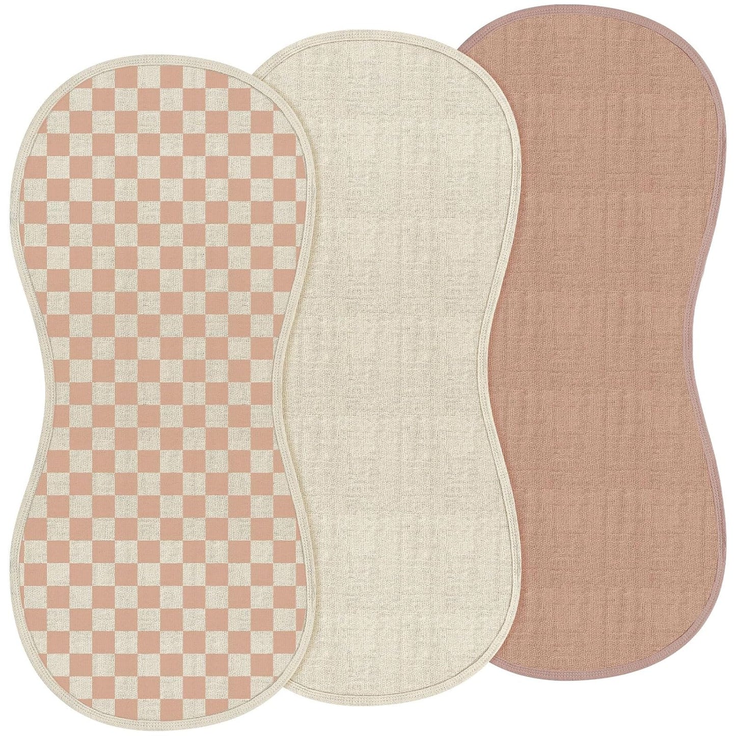 Hahafelt 3 Pcs Changing Pad Liners Fits in Peanut Shape Changing Pad Waterproof Diaper Mats Organic Cotton Peanut Mats are Warm on Baby's Back, Washable Reusable (Starry Style,Multicolor)