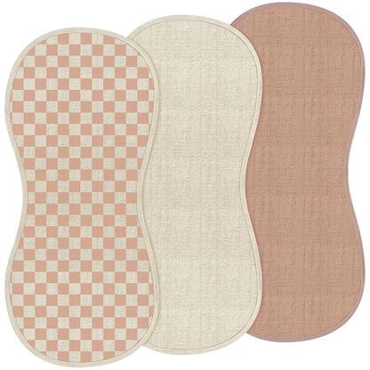 Hahafelt 3 Pcs Changing Pad Liners Fits in Peanut Shape Changing Pad Waterproof Diaper Mats Organic Cotton Peanut Mats are Warm on Baby's Back, Washable Reusable (Starry Style,Multicolor)