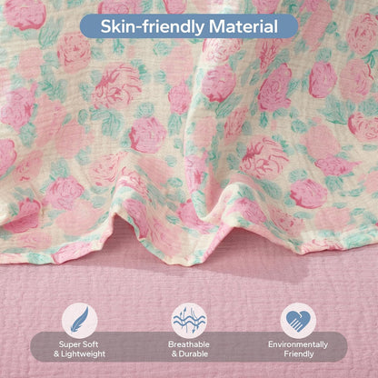 SERAPHY 2-in-1 Muslin Baby Car Seat Cover & Nursing Cover, Soft Lightweight Breastfeeding Cover for Boys and Girls,Breathable Canopy for Infant Carseat & Stroller for Summer—Blueberrie