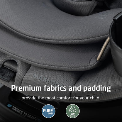 Maxi-Cosi Andi 360 Rotating All-in-One Baby Convertible Car Seat, Rear Facing, Forward Facing Infant Toddler Booster, Easy Rotation, Tension System, Harness Adjust, Truffle