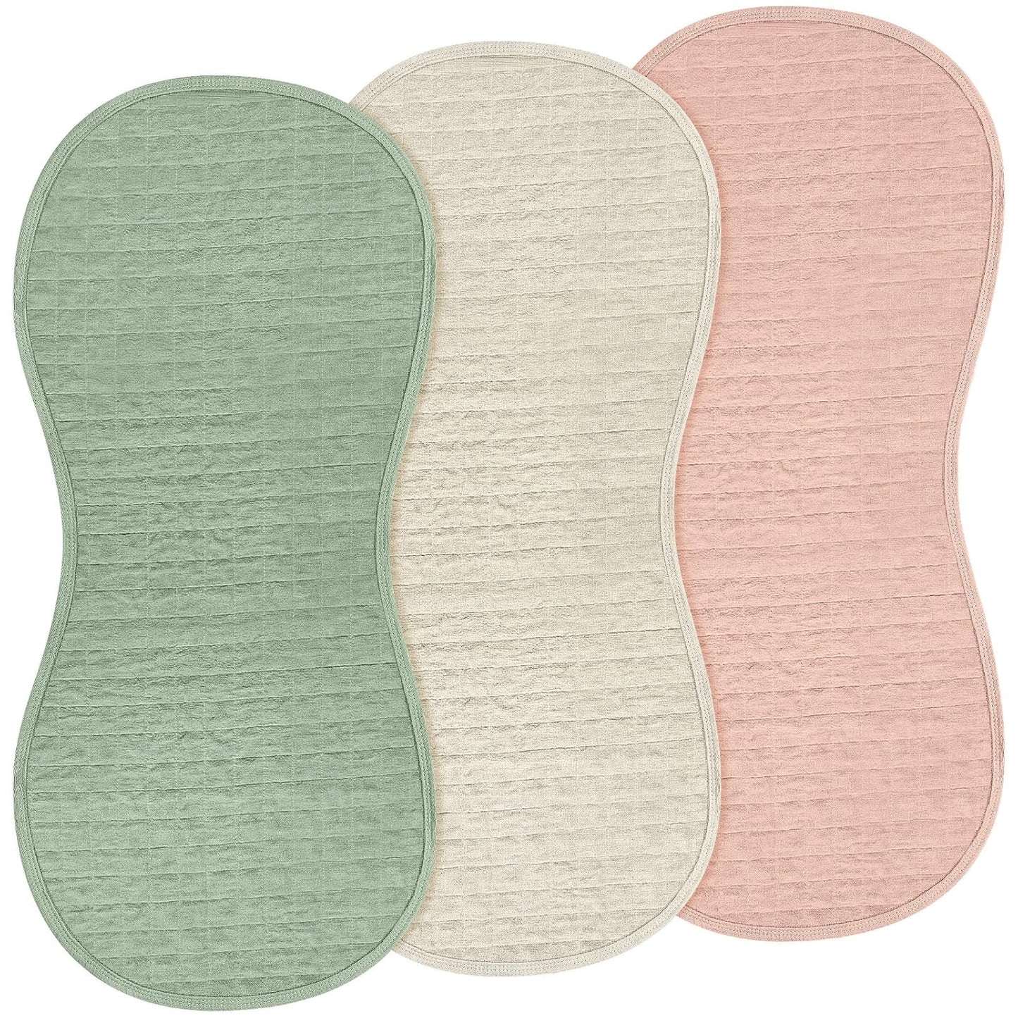 Hahafelt 3 Pcs Changing Pad Liners Fits in Peanut Shape Changing Pad Waterproof Diaper Mats Organic Cotton Peanut Mats are Warm on Baby's Back, Washable Reusable (Starry Style,Multicolor)